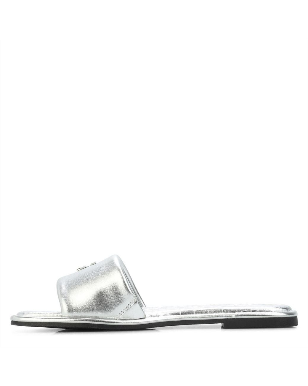 DKNY White Flat Sliders