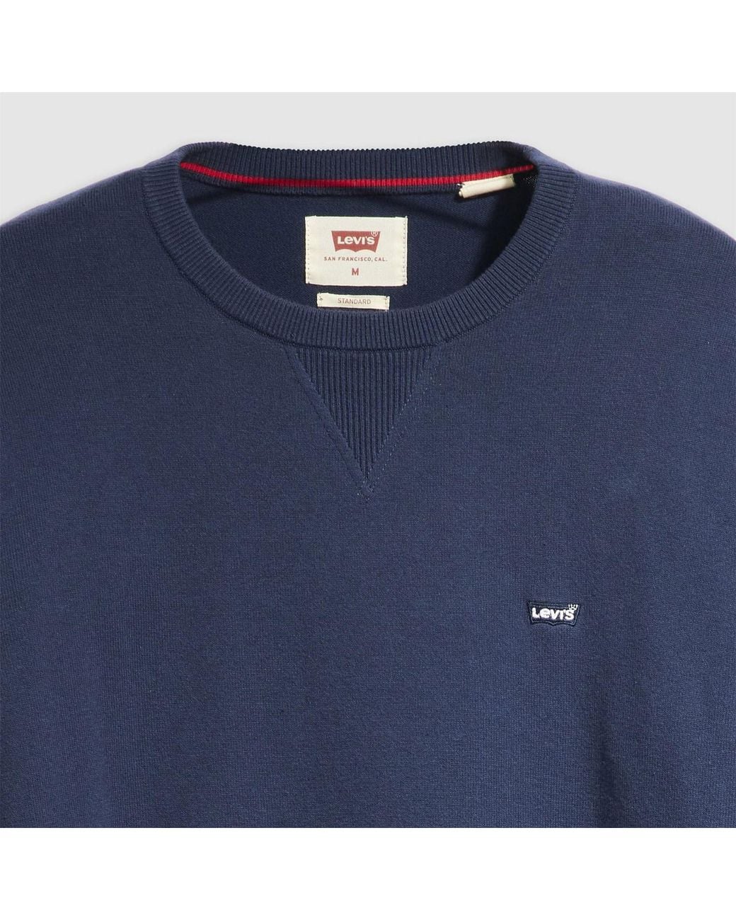 Levi's Blue Hm Crew Neck Long Sleeve Sweater for men