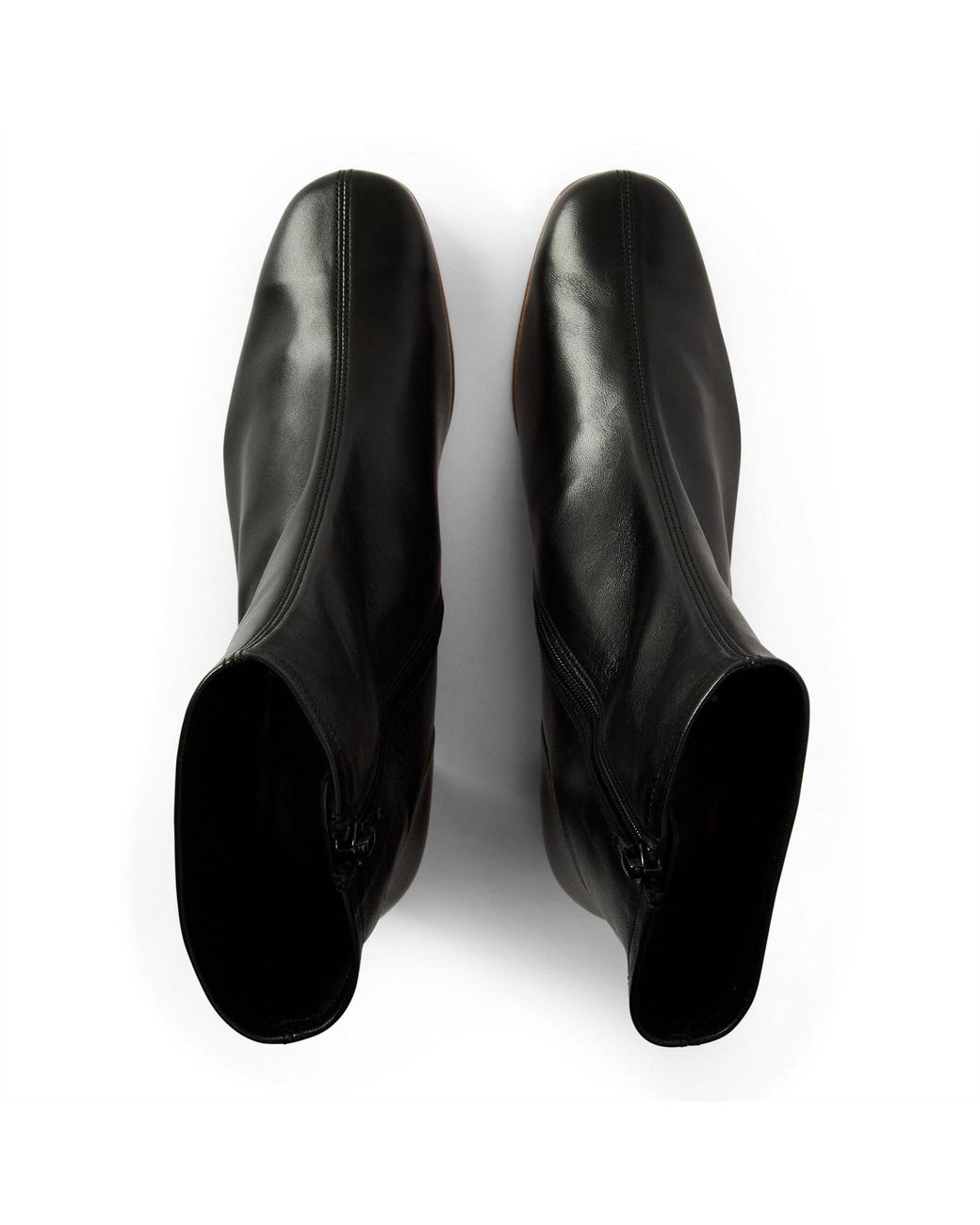 By Far Black Leather Heeled Boots