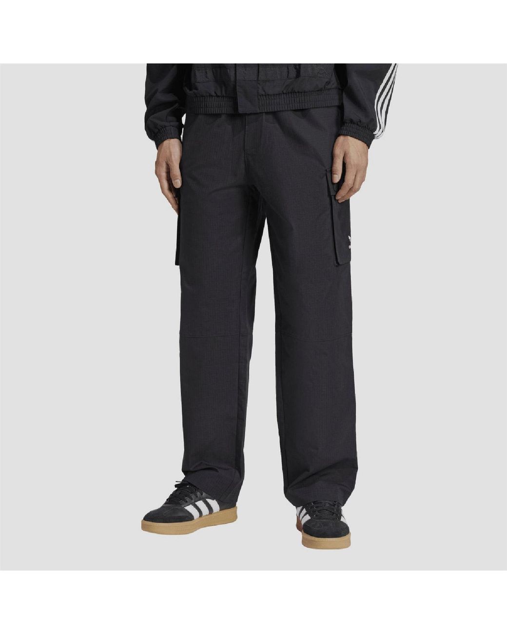 Adidas Blue Script Cargo Tracksuit Bottom for men