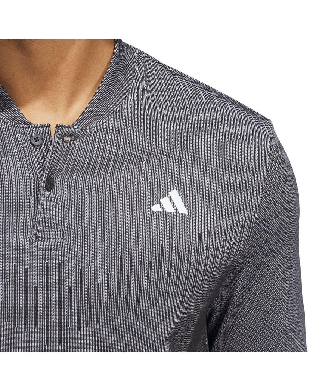 Adidas Blue Tour Primeknit Long Sleeve Polo Shirt for men