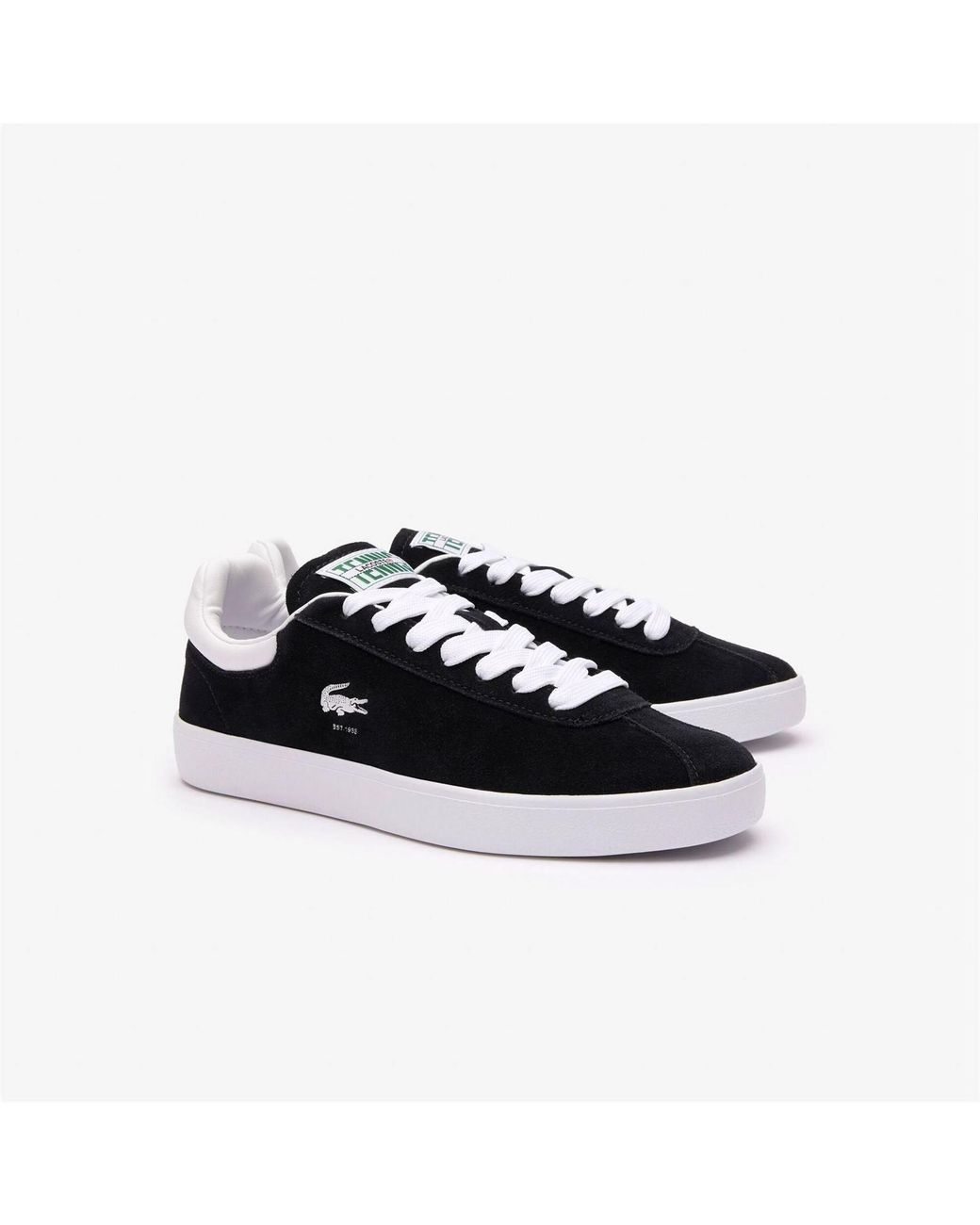 Lacoste Black Baseshot Suede Trainers