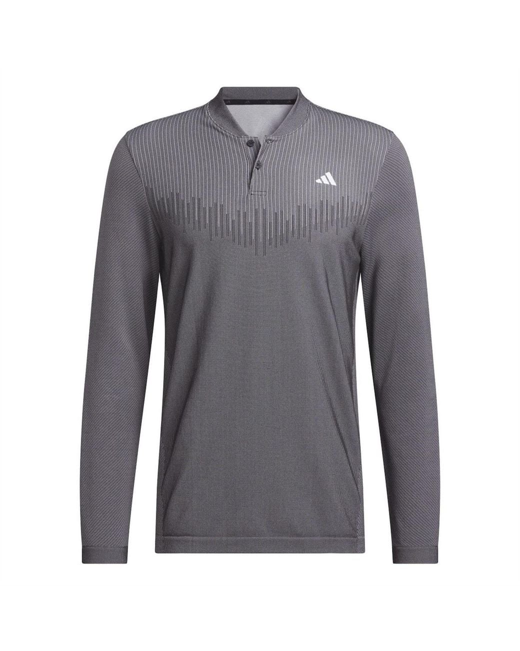 Adidas Blue Tour Primeknit Long Sleeve Polo Shirt for men