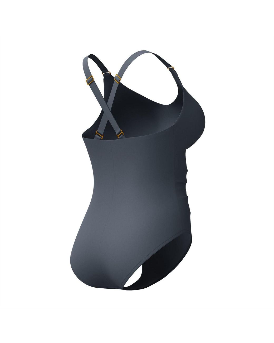 Speedo Blue Shaping V Neck Cross Back One Piece Swimsuit