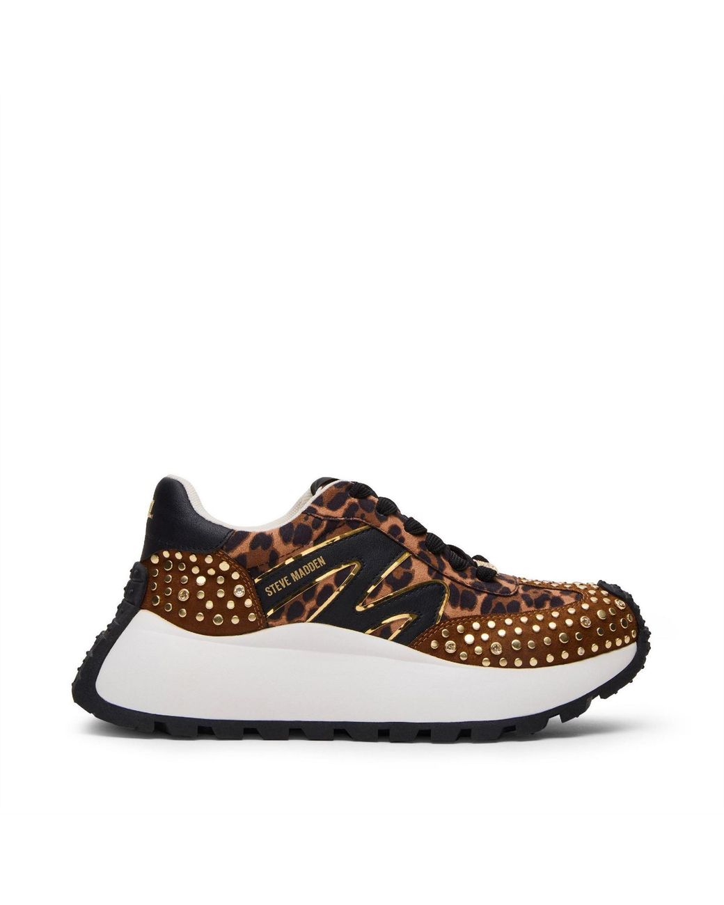 Steve Madden Brown Supercampo S Leopard Walking Sneakers