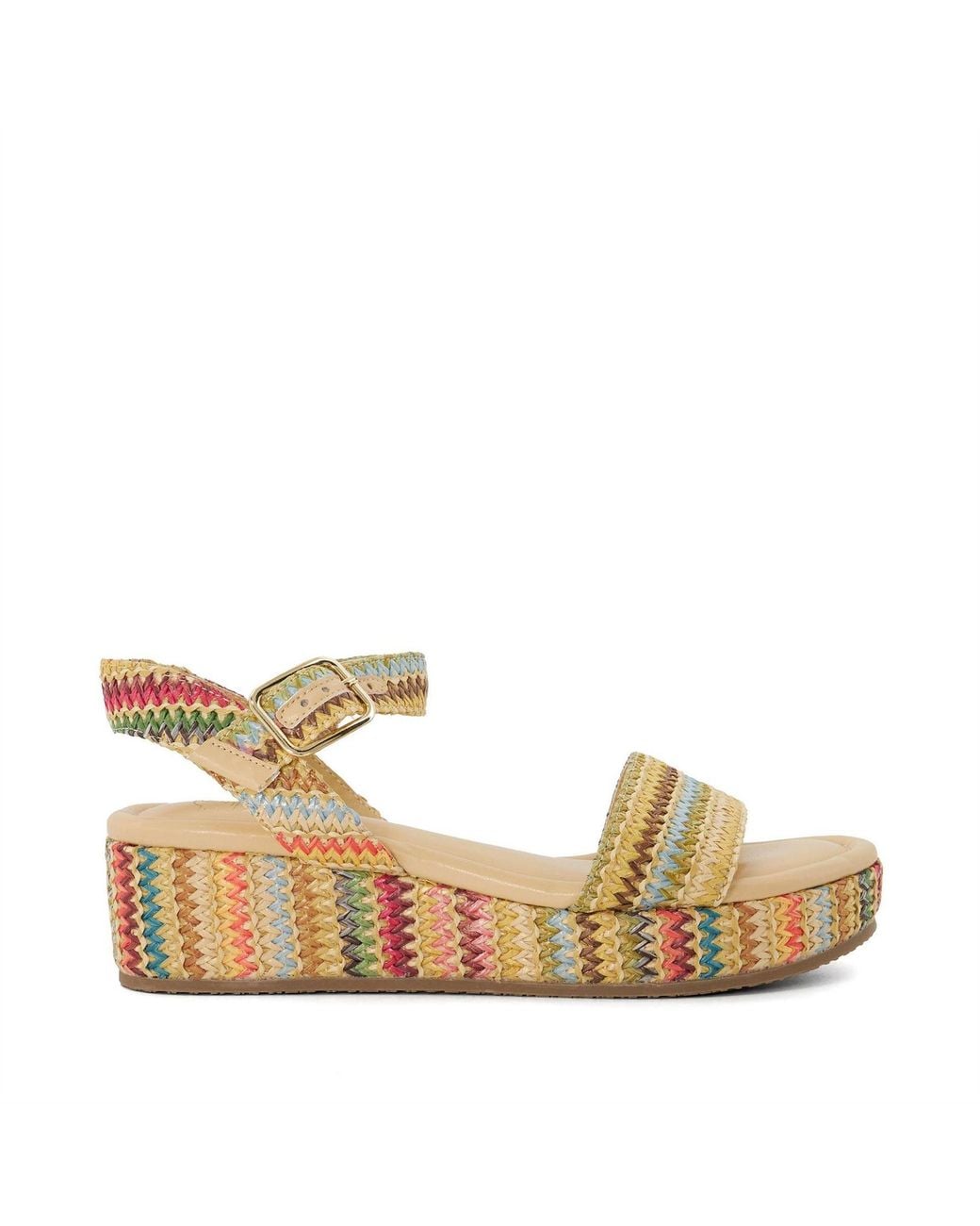 Dune Metallic Lo Lazer Open Toe Flat Slide Sandals 3 (36)