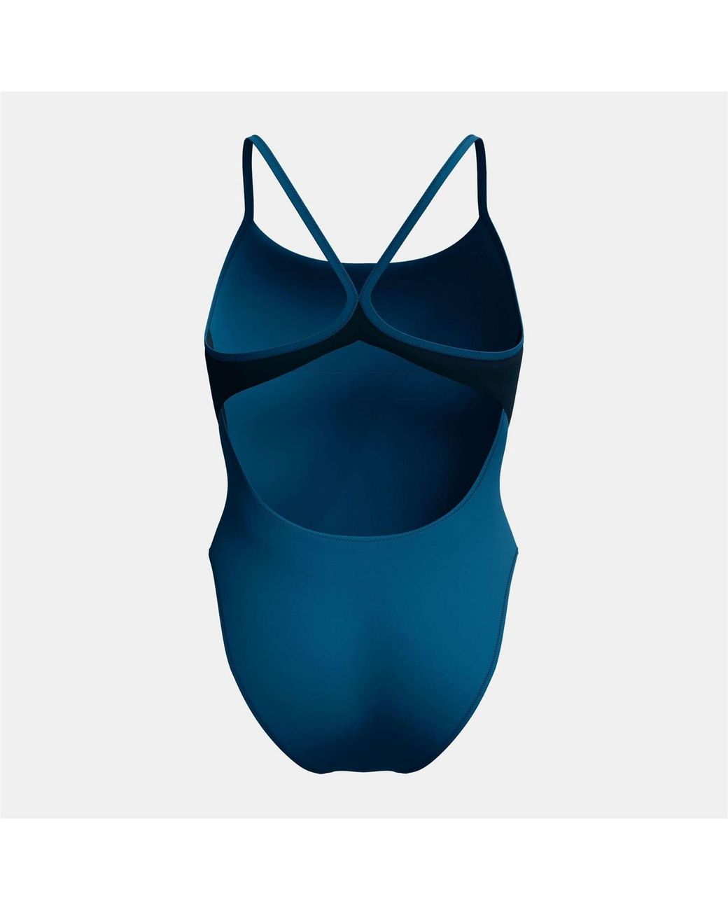 Speedo Blue 1 Piece Colourblock Racer Swimming Costume