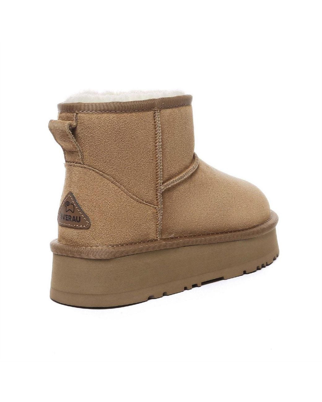 EVER AU Brown Mini Classic Platform Boots