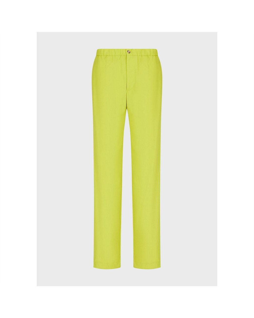 Emporio Armani Yellow Trousers for men