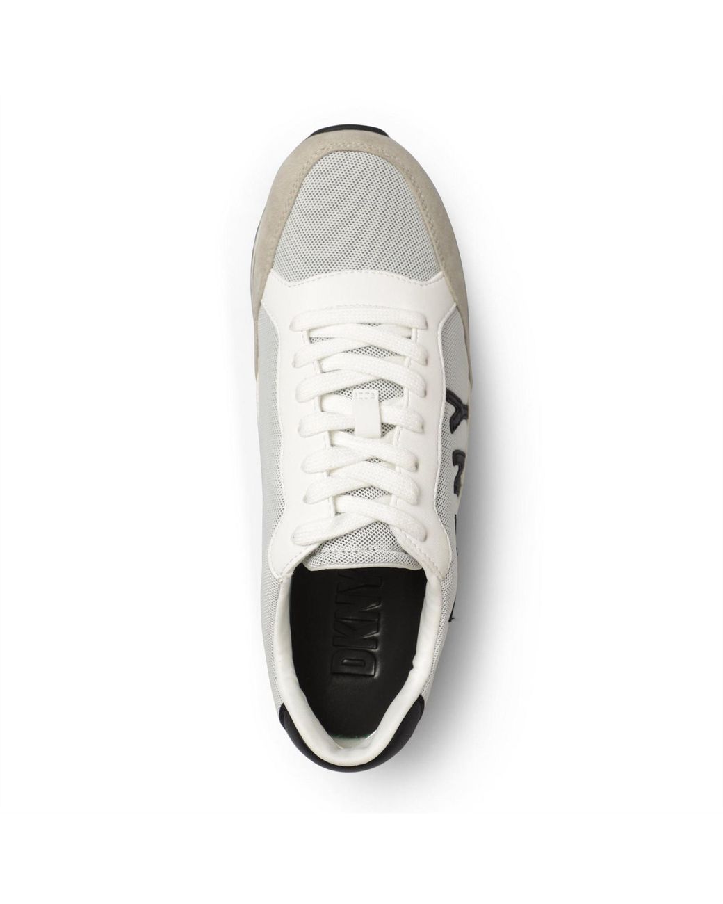 DKNY White Jude Lace Up Trainers