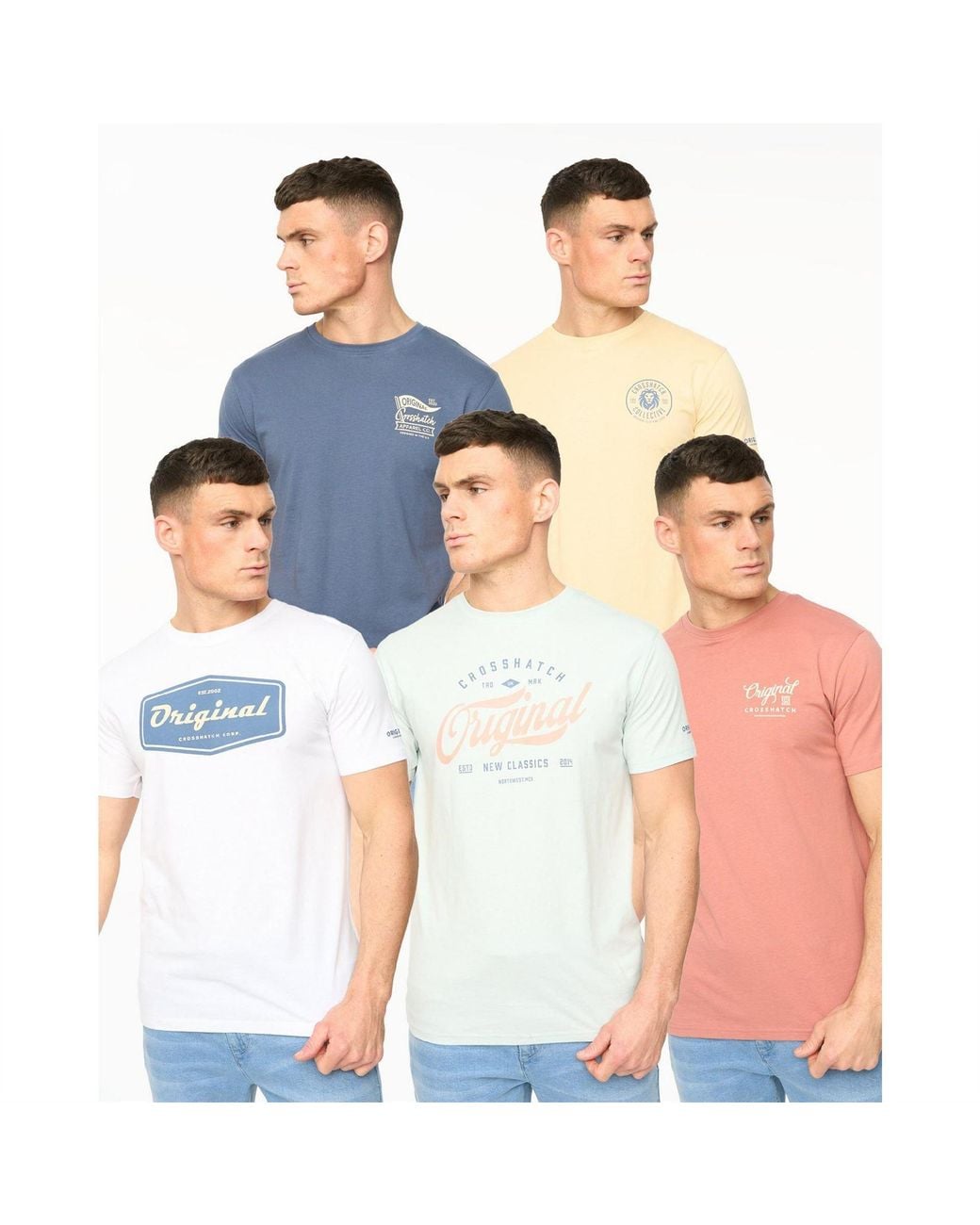 Crosshatch Blue 5 Pk Of Tranplex for men