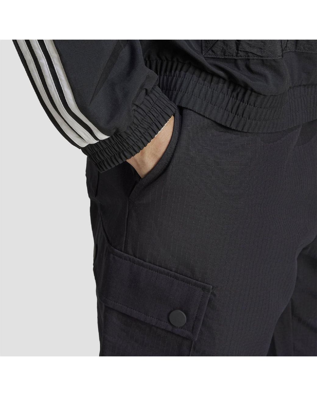 Adidas Blue Script Cargo Tracksuit Bottom for men