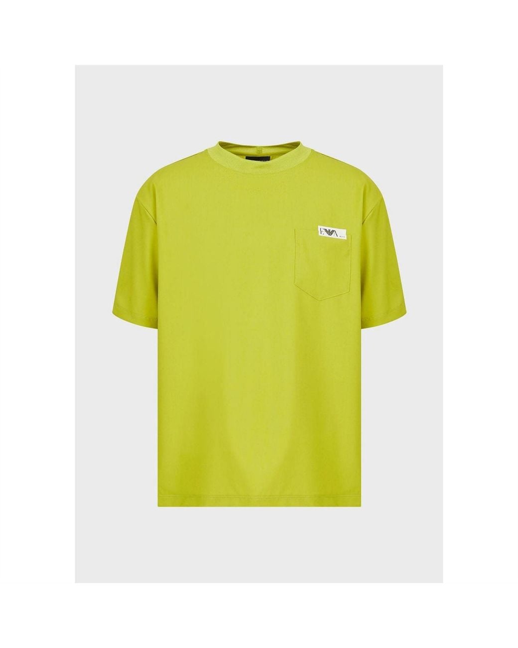 EA7 Yellow Logo T Shirt for men