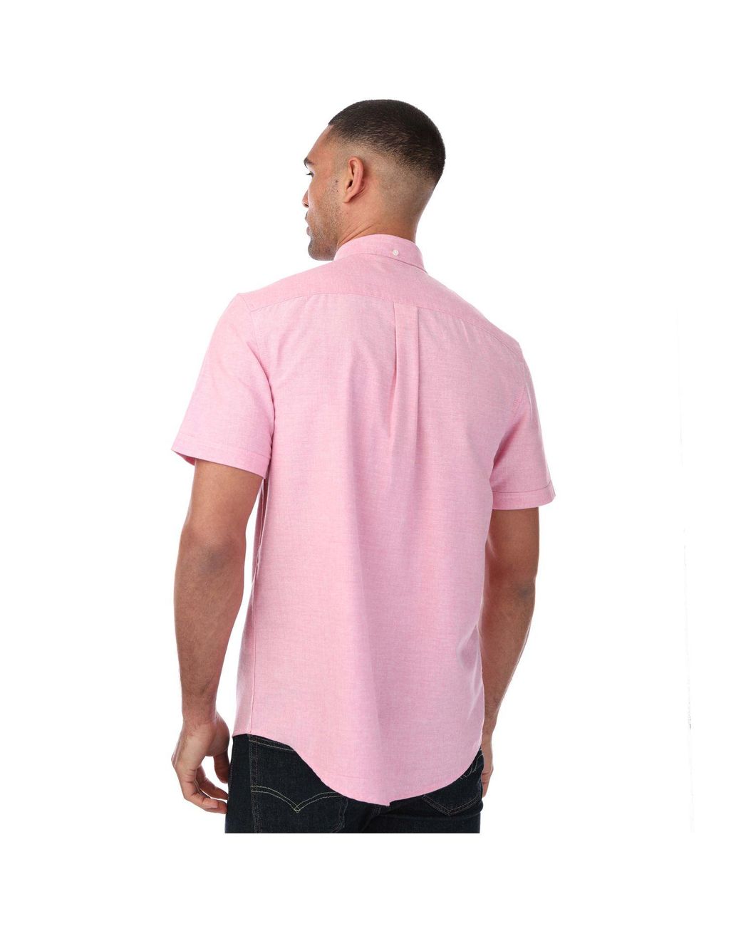 Mens pink short store sleeve shirt