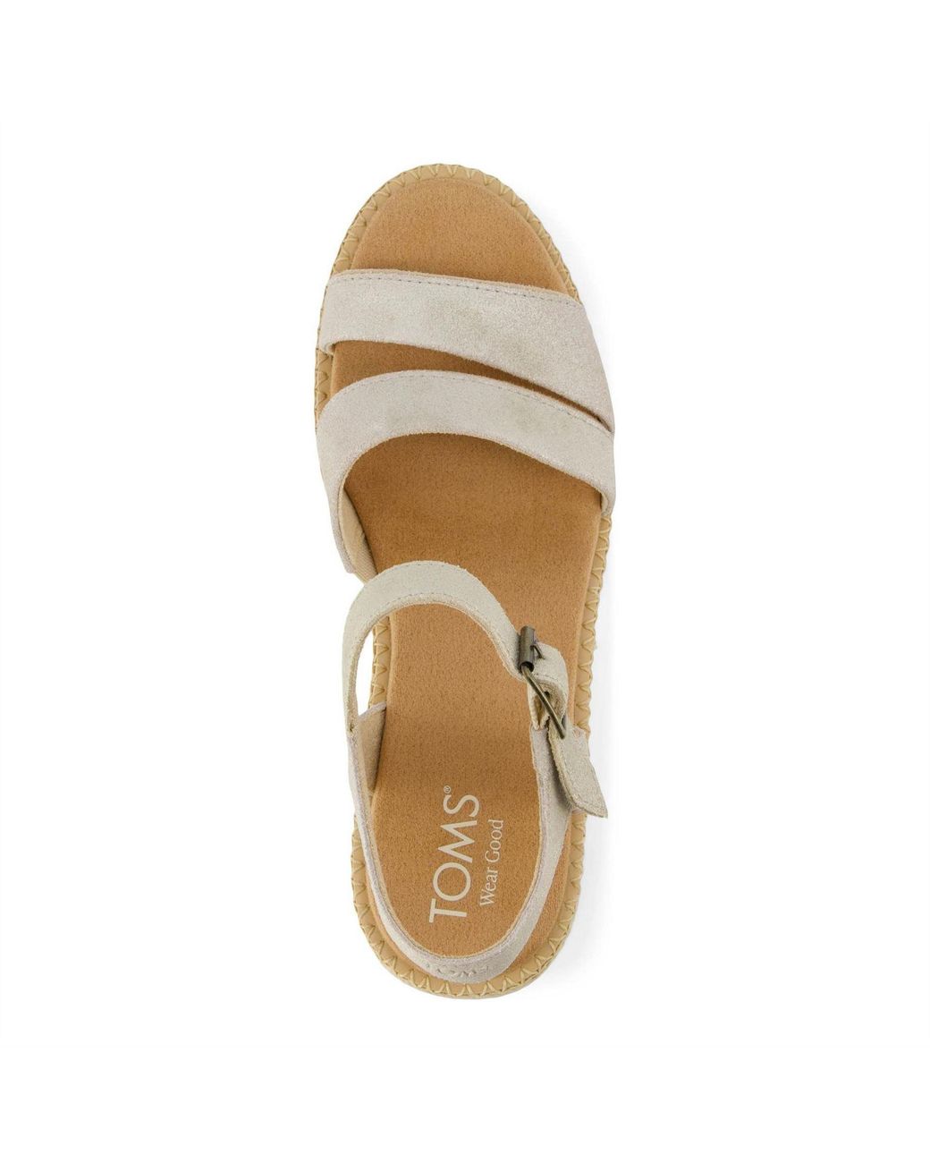 TOMS Metallic Darya Wedge Sandal