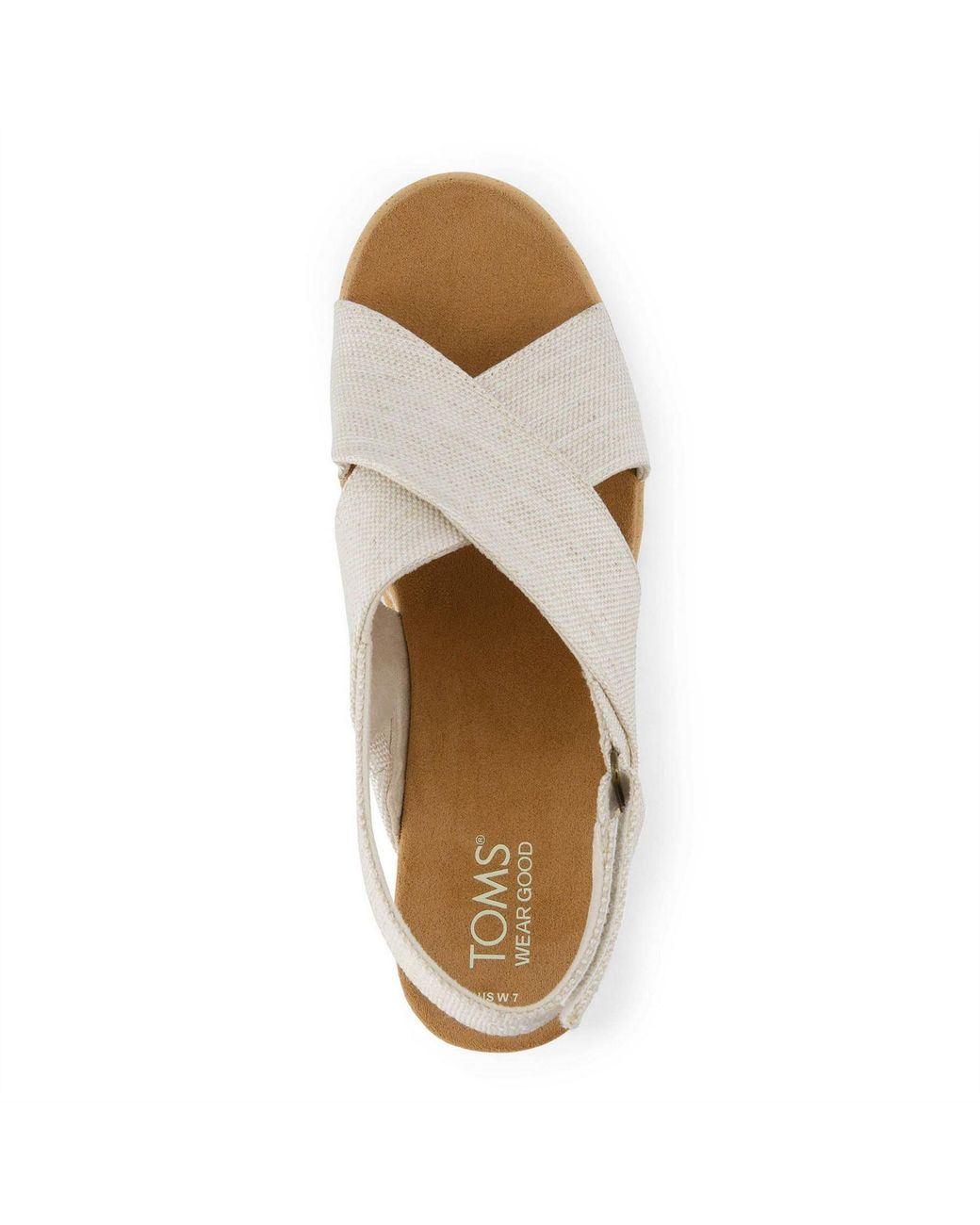 TOMS Metallic Diana Crossover Flatform Sandal
