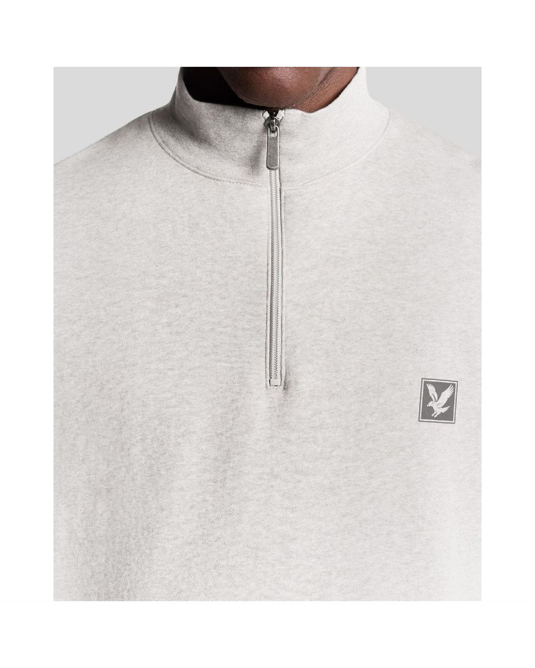 Lyle & Scott Gray And Quarter Zip Sweatshirt for men