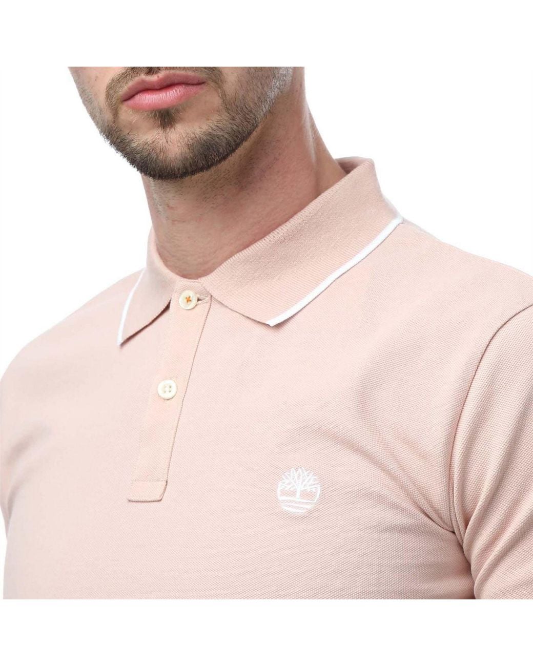 Timberland Pink Miller Rivers Short Sleeve Polo Shirt for men