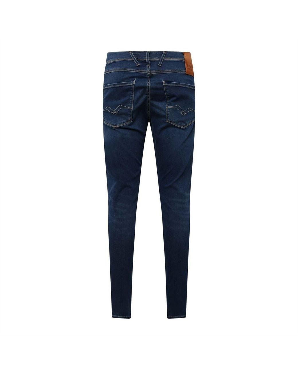Replay Blue Ripped Slim Fit Jeans for men