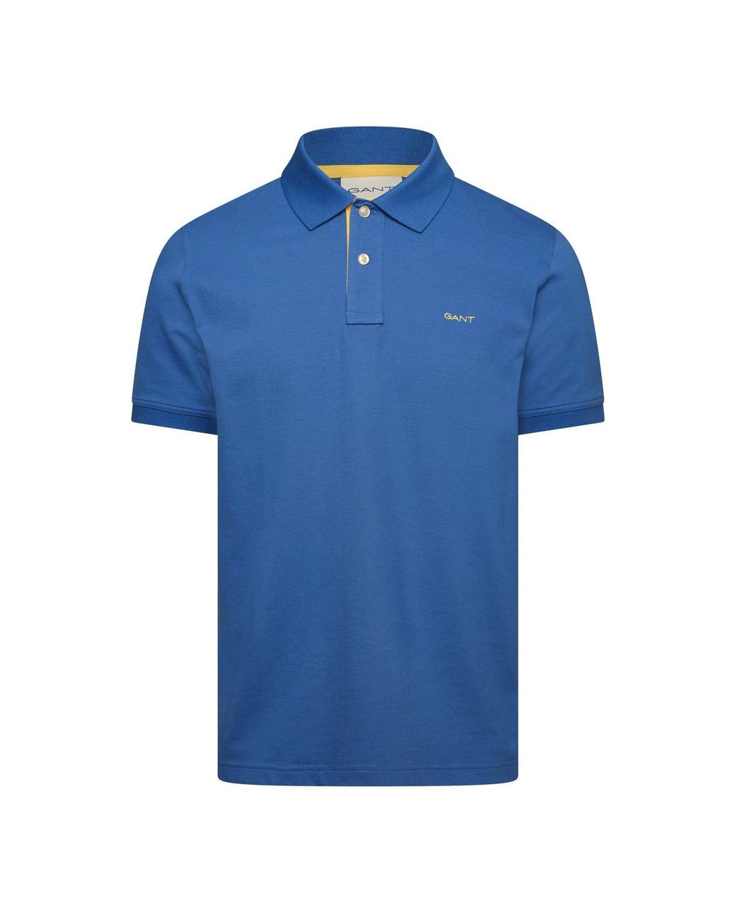 Gant Blue Contrast Short Sleeve Polo Shirt for men