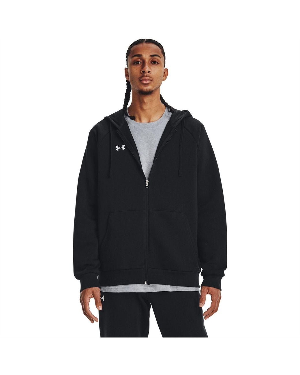 Under Armour Blue Armour Ua Rival Fleece Full-Zip Hoodie for men