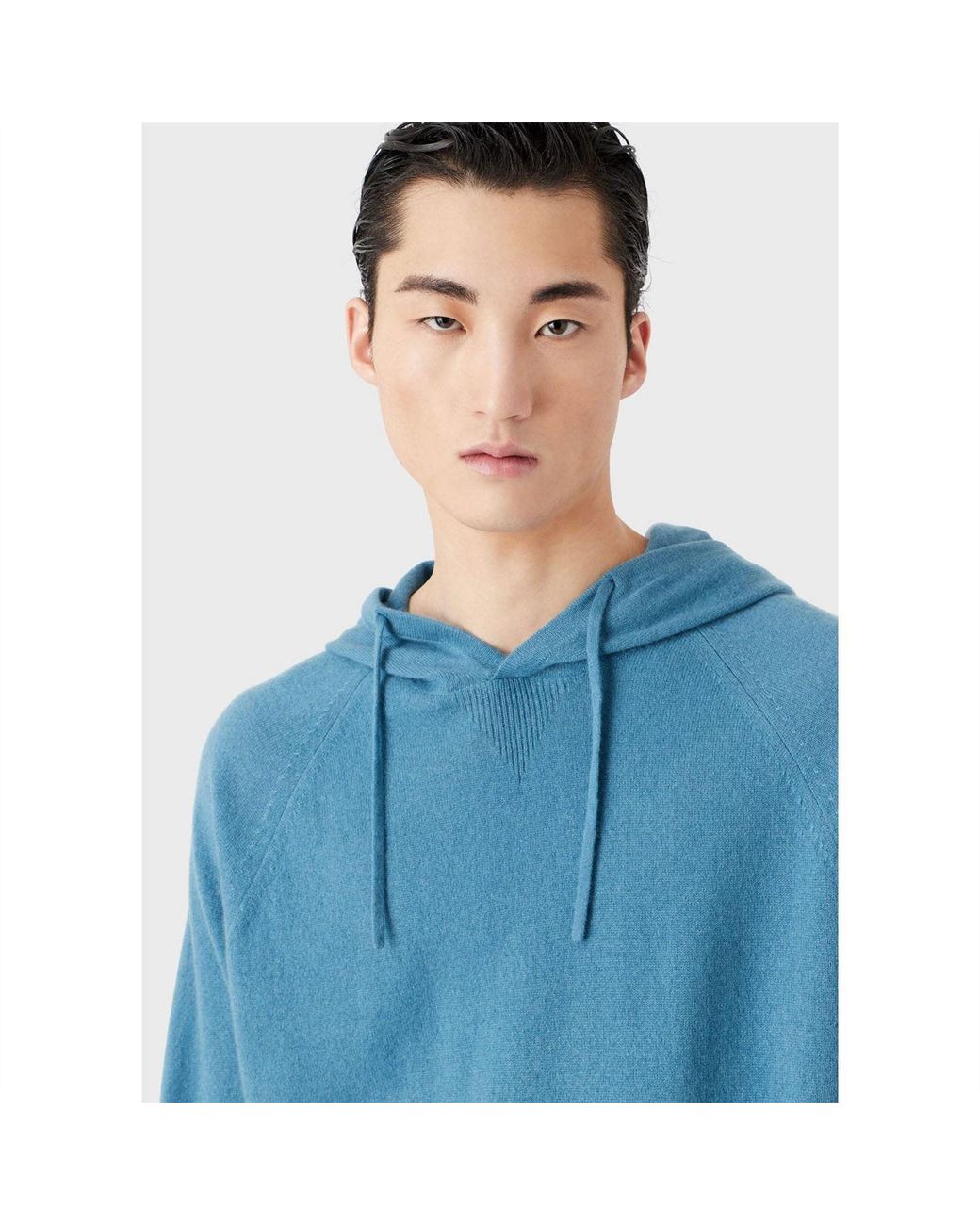 Emporio Armani Blue Hoodie for men