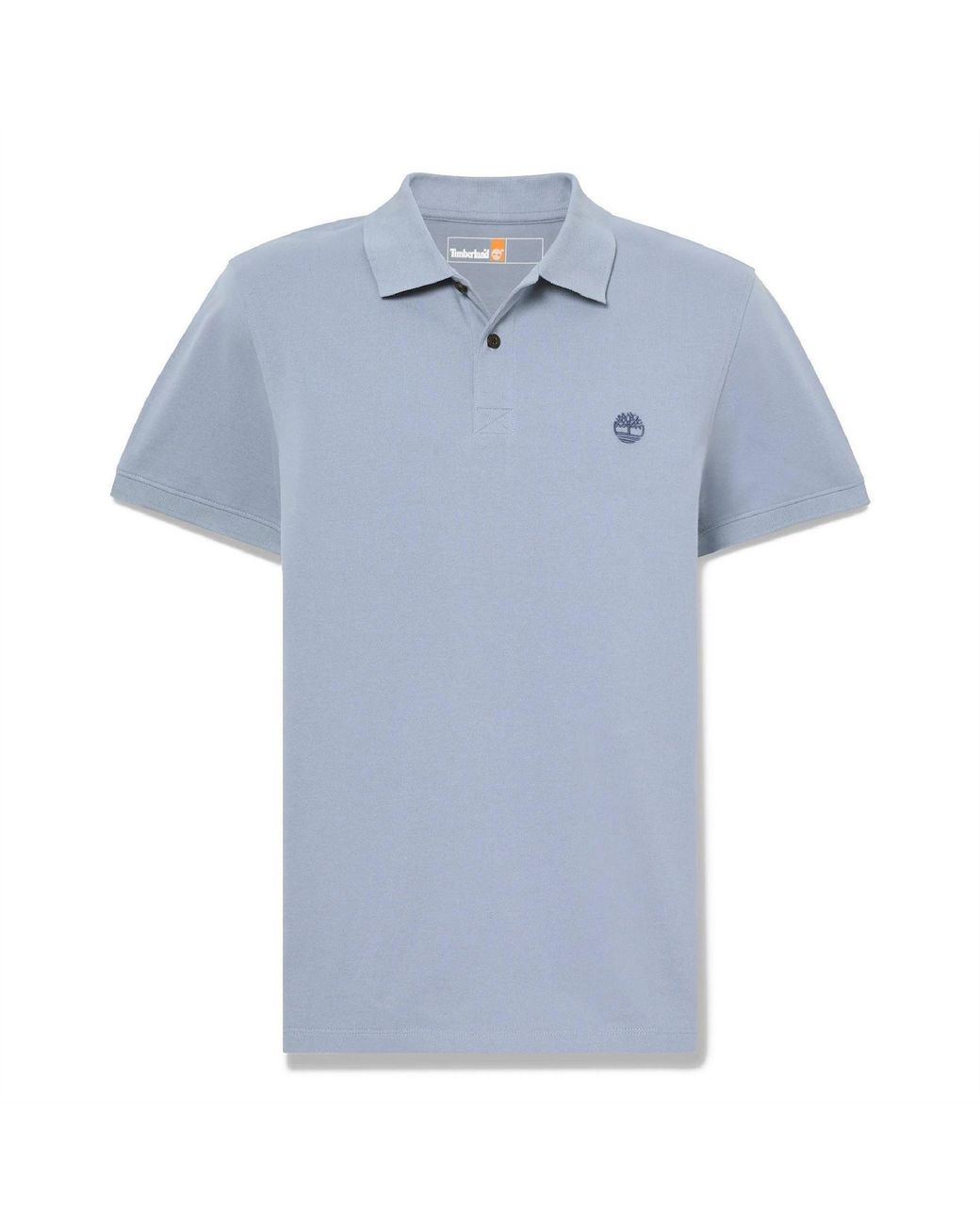Timberland Blue Millers River Cotton Short-Sleeve Slim-Fit Polo Shirt for men