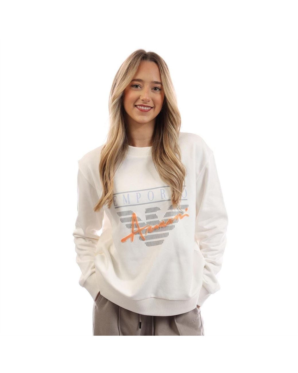 Emporio Armani White Sweatshirt