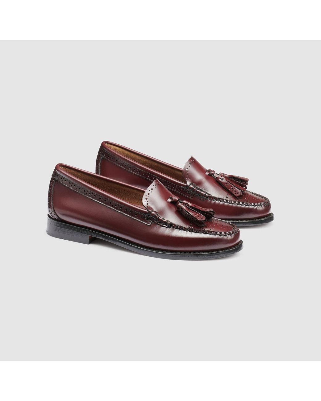 GH Bass Estelle Leather Burgundy Marietta II Tassle Weejun Loafer 11 Womens Esther Weejuns® Tassel Loafer Wine | G.H. Bass main image 4