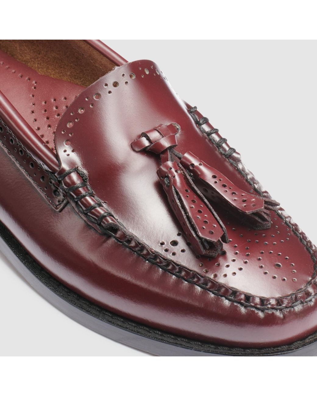 GH Bass Estelle Leather Burgundy Marietta II Tassle Weejun Loafer 11 Womens Esther Weejuns® Tassel Loafer Wine | G.H. Bass main image 3