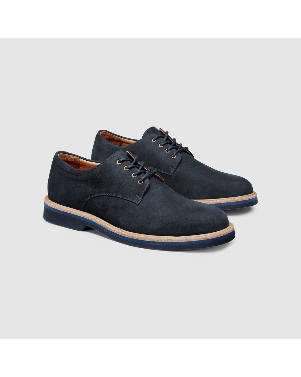 G.H. Bass & Co. Dark Blue Suede Derbys Gh Bass Blue Suede Men main image 2