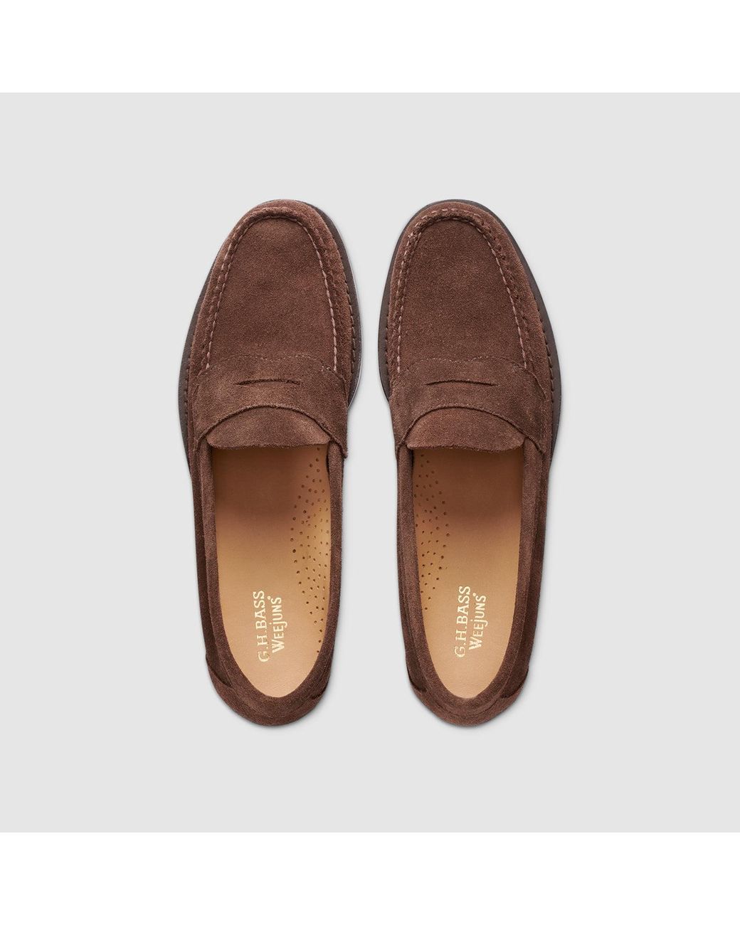 GH BASS MENS LOGAN SUEDE WEEJUNS LOAFER - Brown / 11 G.H. Bass Men main image 2