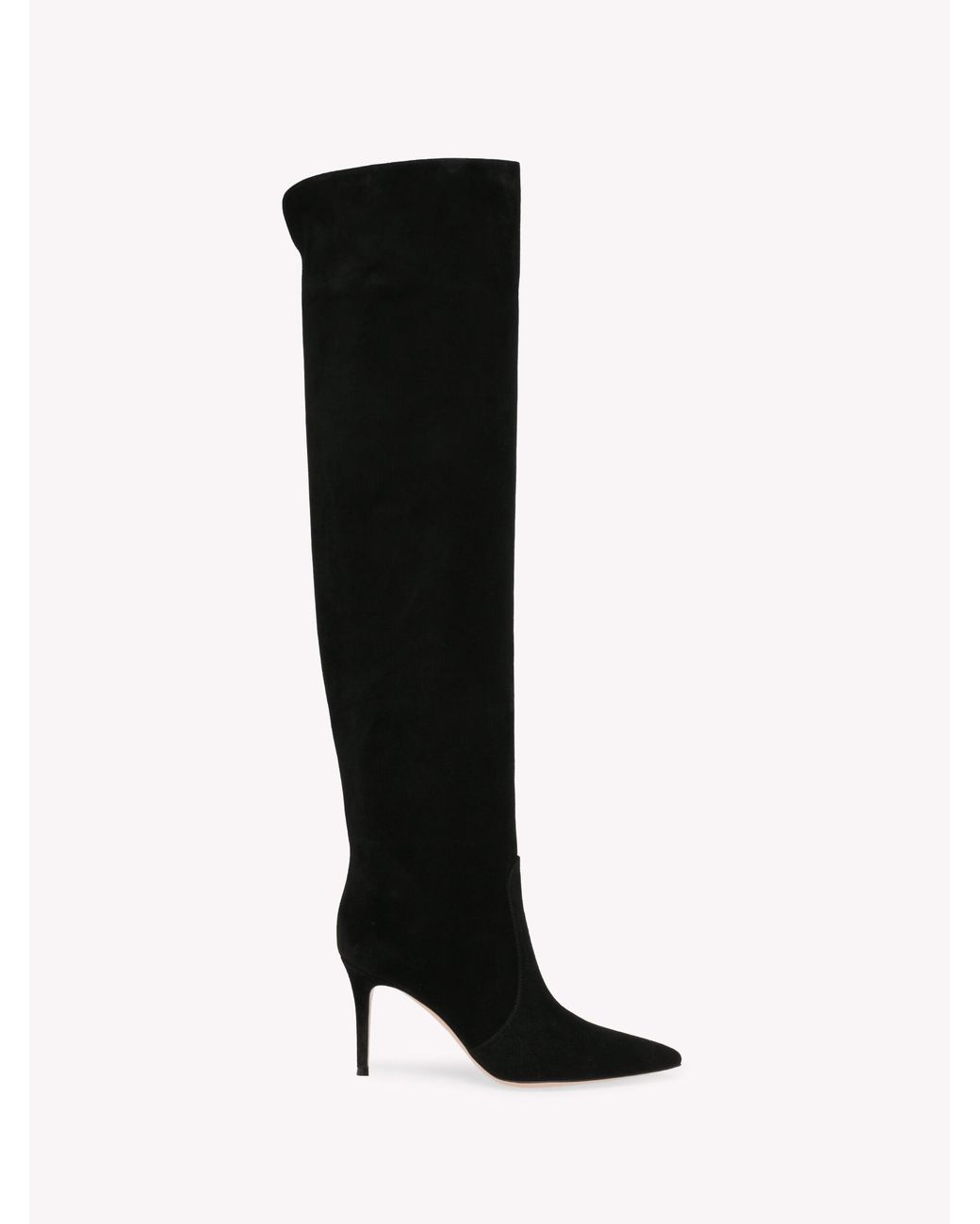Gianvito Rossi Black Hansen Cuissard, Suede