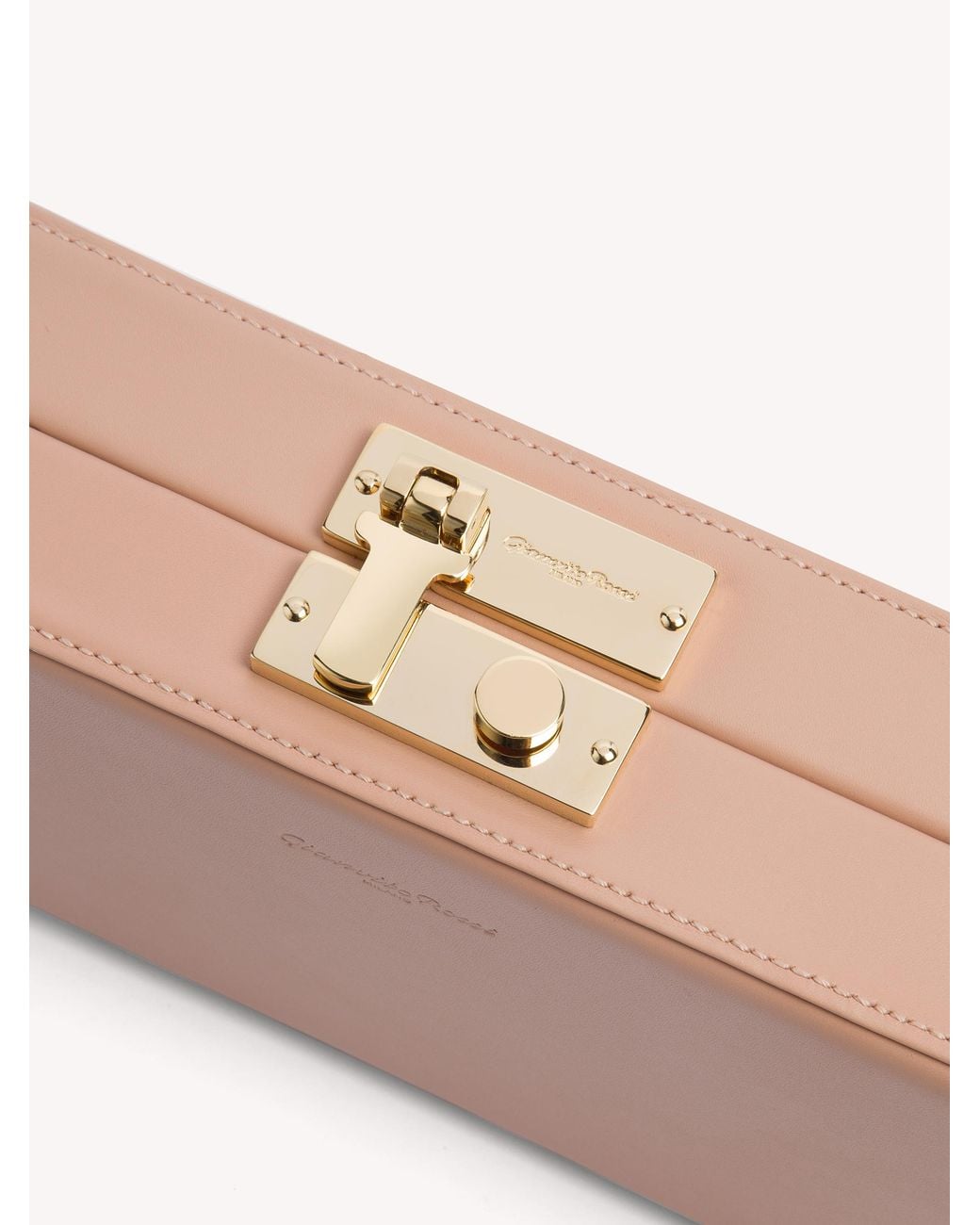 Gianvito Rossi Pink Valì Clutch, Valì, , Cipria