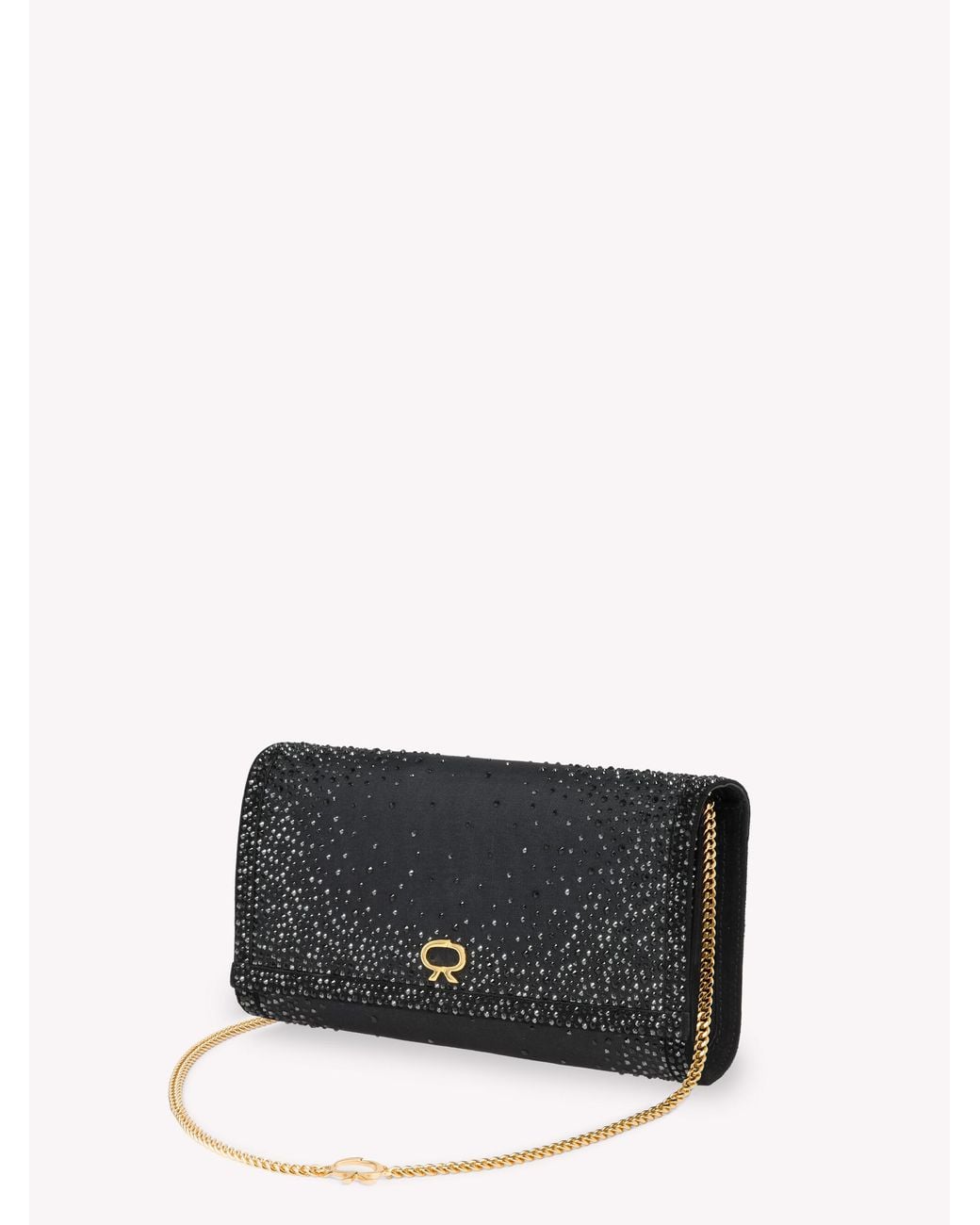 Gianvito Rossi Black Rania Clutch