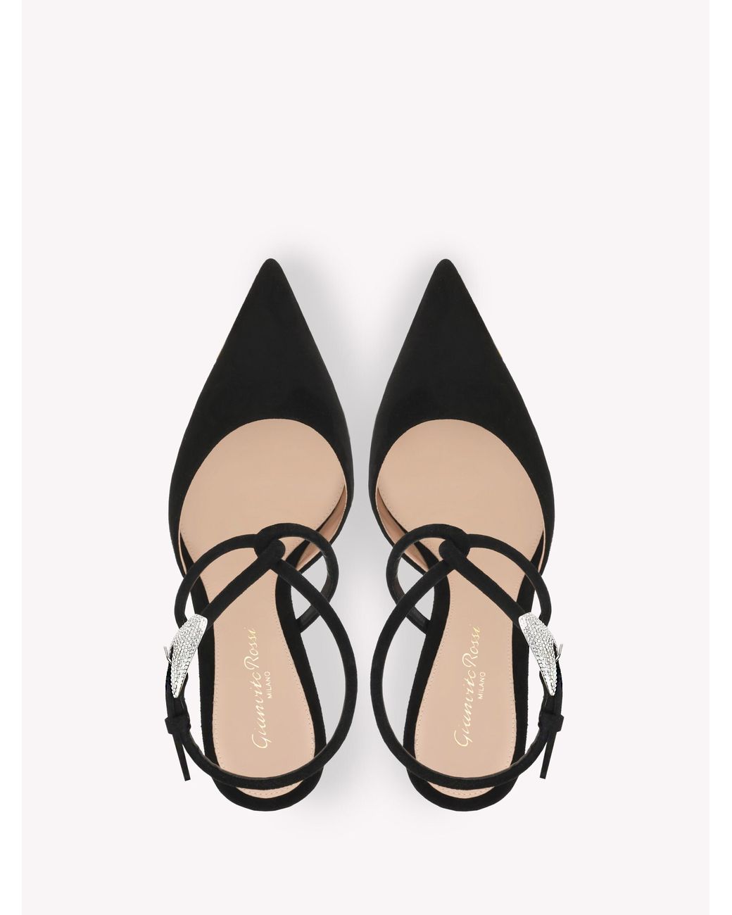 Gianvito Rossi Natural Mamba Crystal Sling