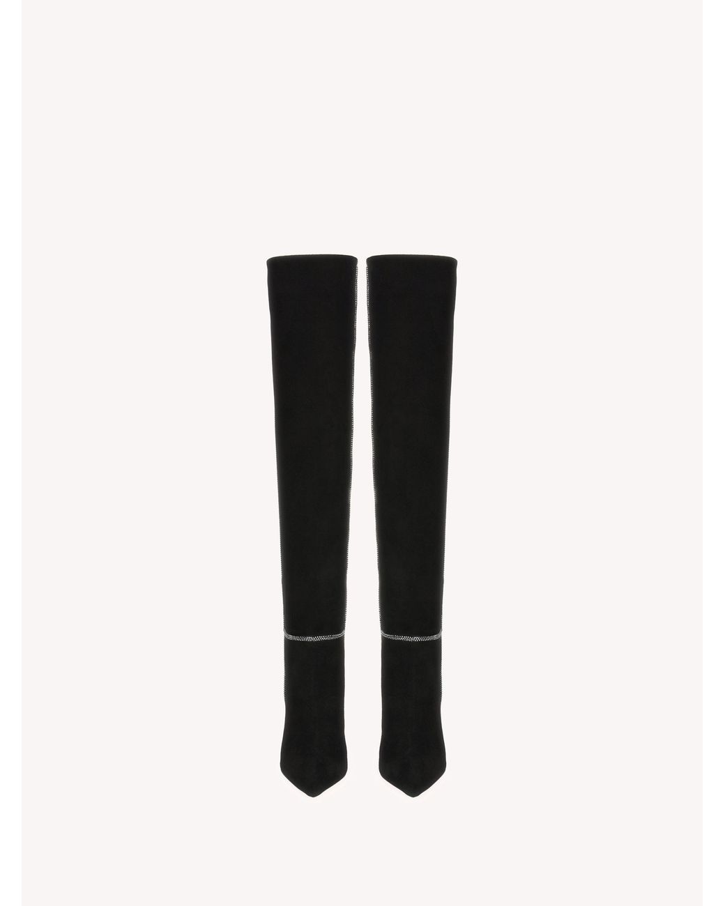 Gianvito Rossi Black Mayfair Crystal Boot, Suede