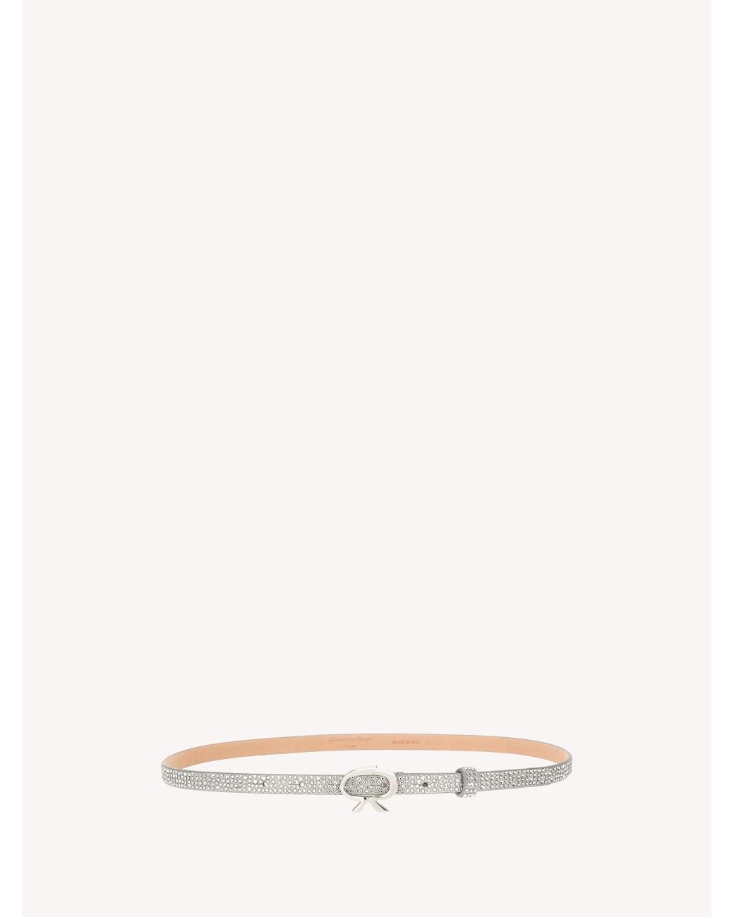 Gianvito Rossi Natural Crystal Ribbon Belt