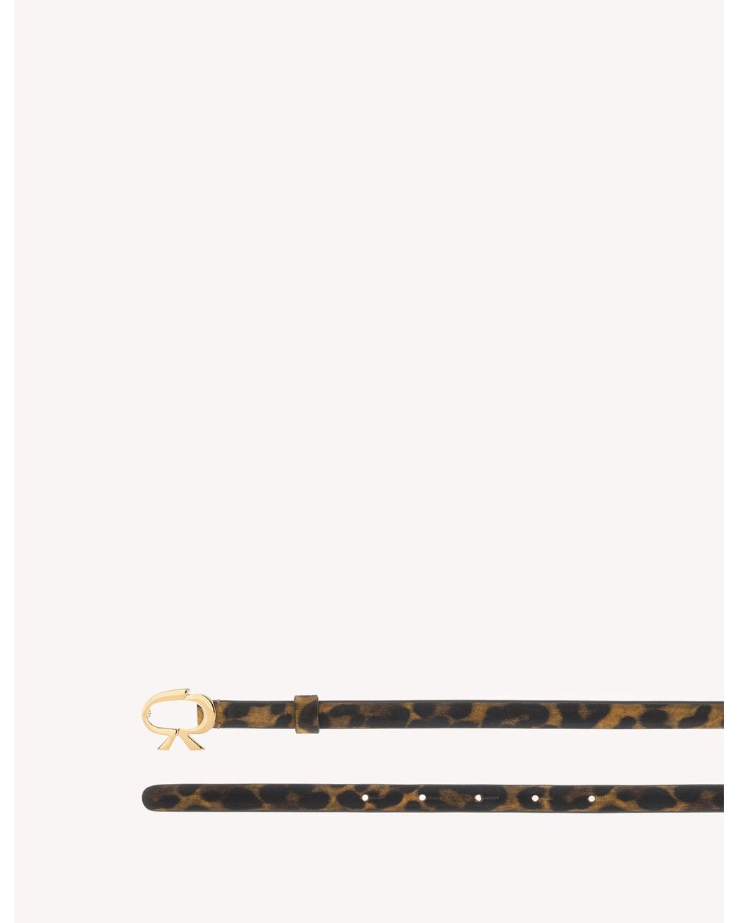 Gianvito Rossi Natural Ribbon Belt, Leopard Print