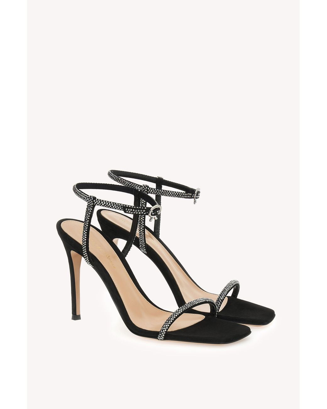 Gianvito Rossi White Mayfair Crystal