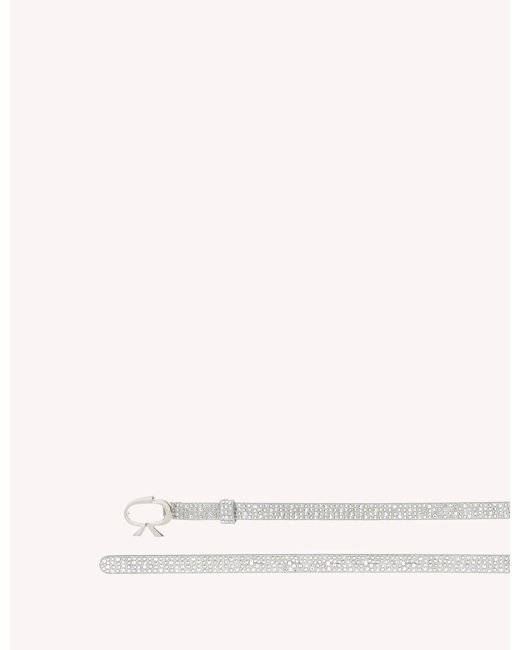 Gianvito Rossi Natural Crystal Ribbon Belt