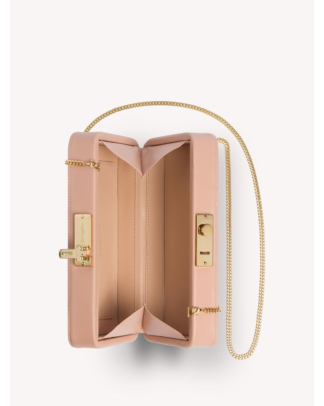 Gianvito Rossi Pink Valì Clutch, Valì, , Cipria