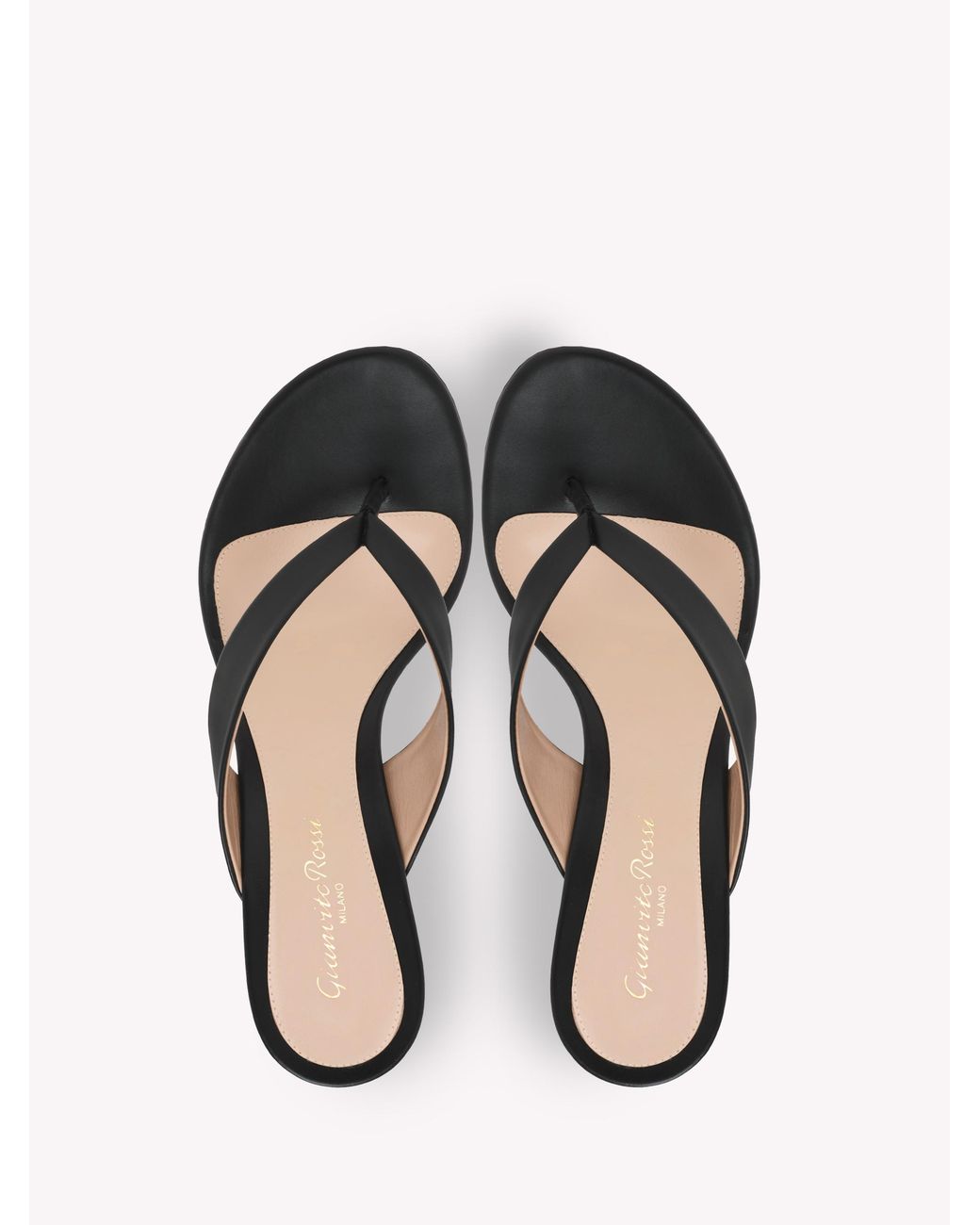 Sofia Thong, Noir Gianvito Rossi en coloris White