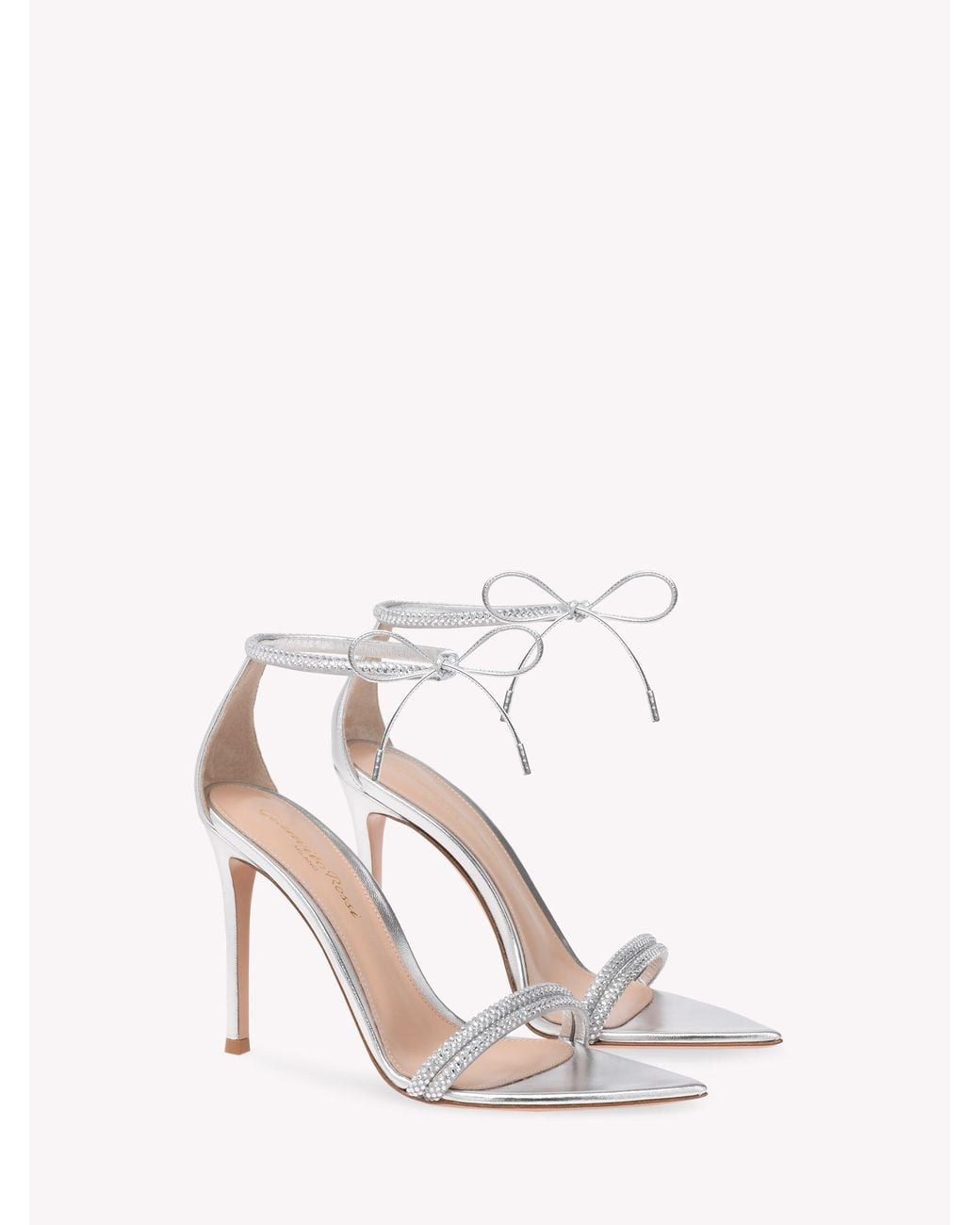 Gianvito Rossi White Montecarlo, Sandals, , Praline Suede