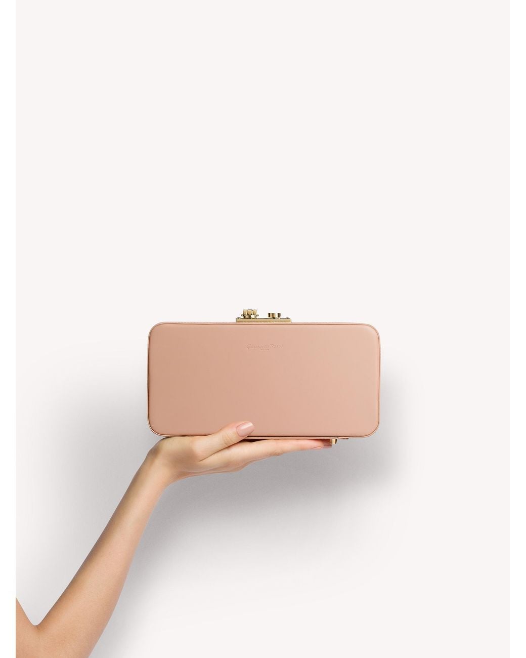 Gianvito Rossi Pink Valì Clutch, Valì, , Cipria