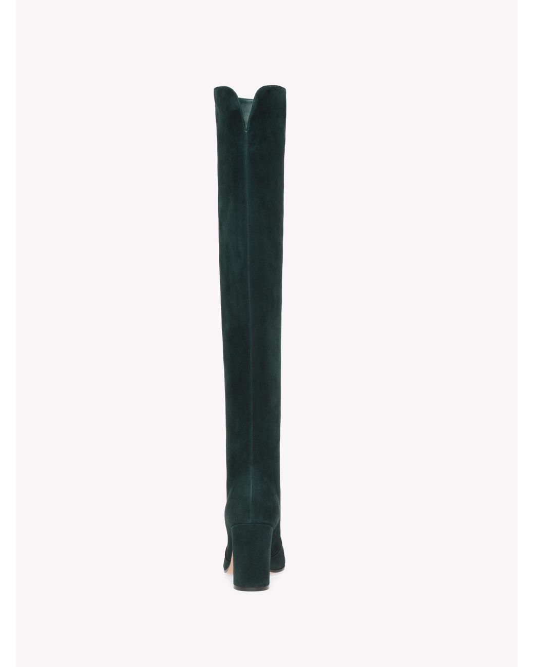 Gianvito Rossi Green Glen Cuissard, Boots, Suede