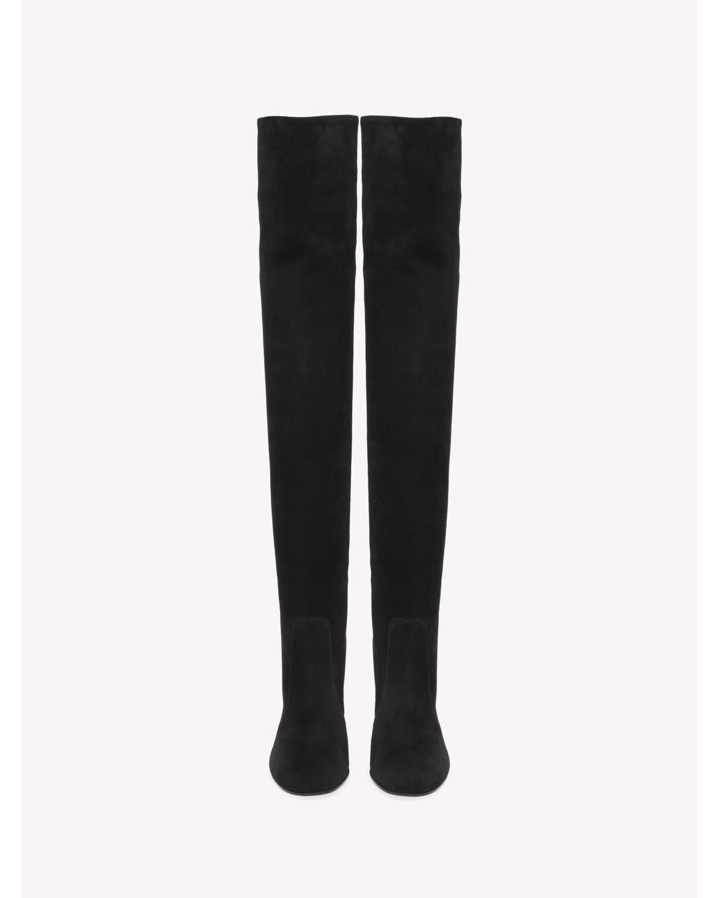 Gianvito Rossi Black Glen Cuissard, Suede