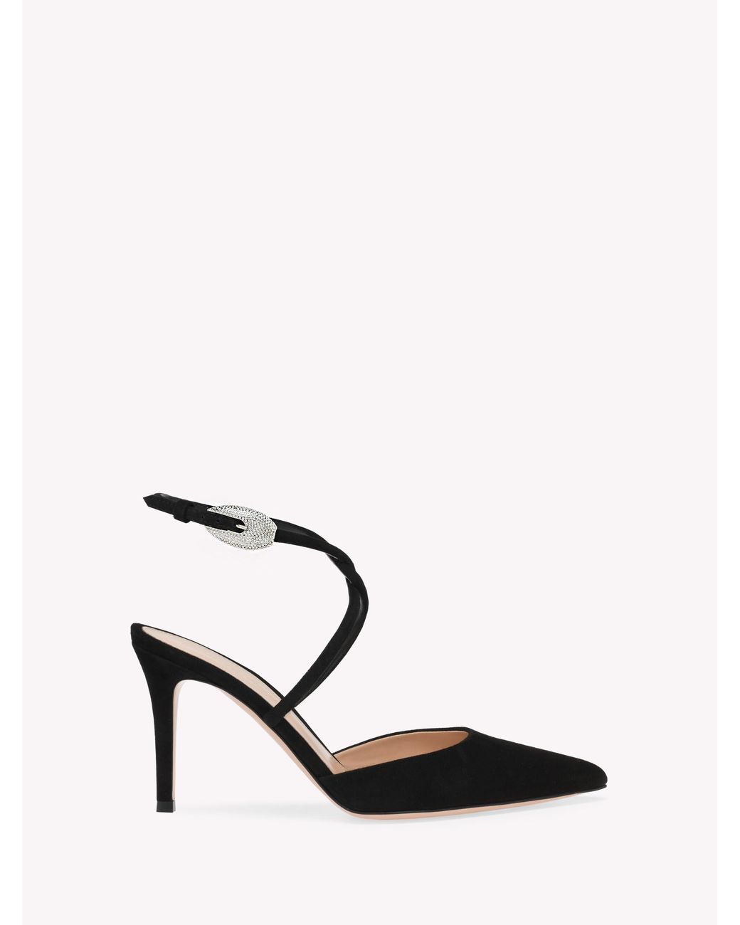 Gianvito Rossi Natural Mamba Crystal Sling