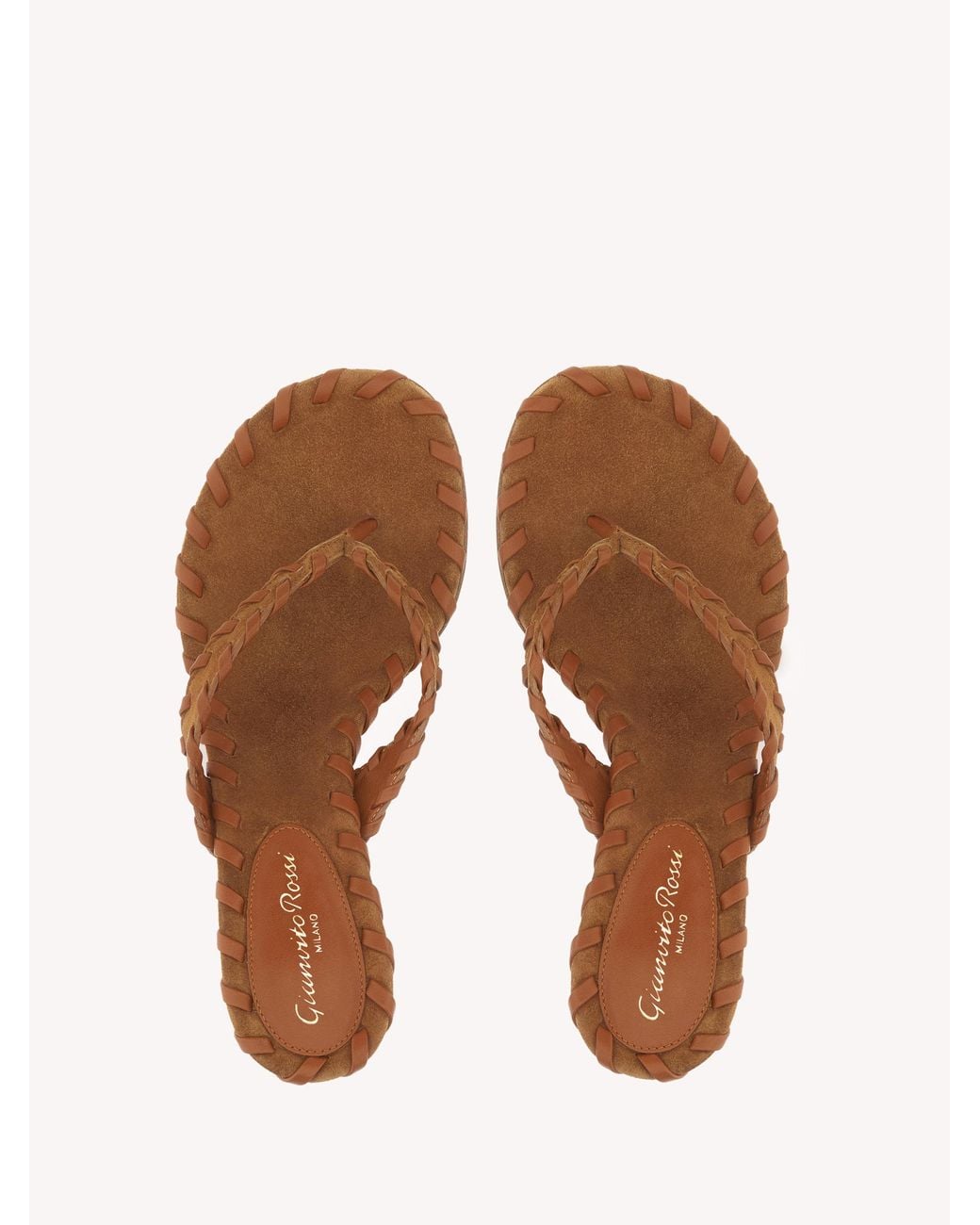Gianvito Rossi Natural Zaira Thong, Sandals And Mules