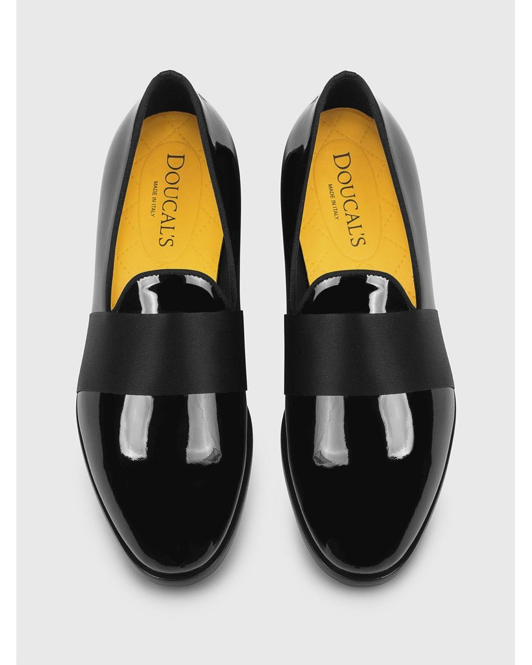 Doucal's White Patent Leather Loafers for men